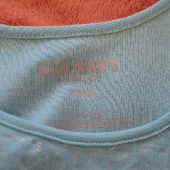 Old Navy Aqua Sequin Tank Top - Picture 3 of 3